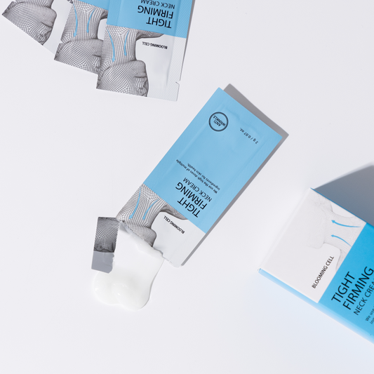 Bloomingcell neck cream for neck wrinkles, neck elasticity, and neck wrinkle improvement.