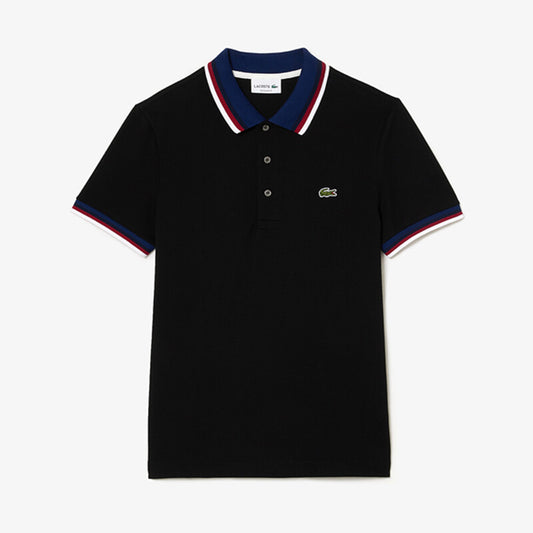 Lacoste men's regular-fit stretch pique polo shirt black