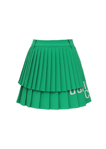 Logo lettering double pleats culottes - DF2WCU434M / A.GREEN