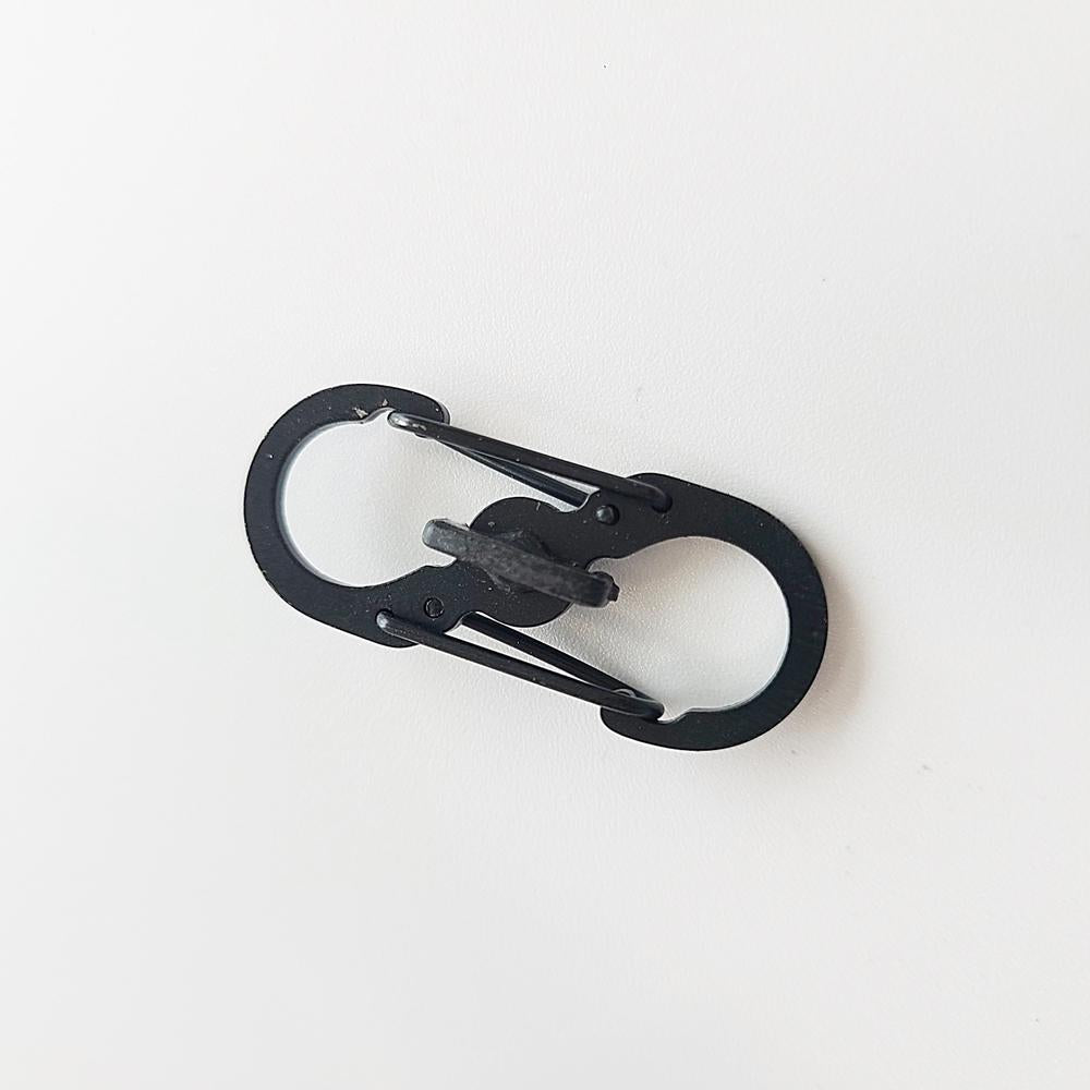 Mini S Carabiner Ultra Lightweight Small Camping Hook Black