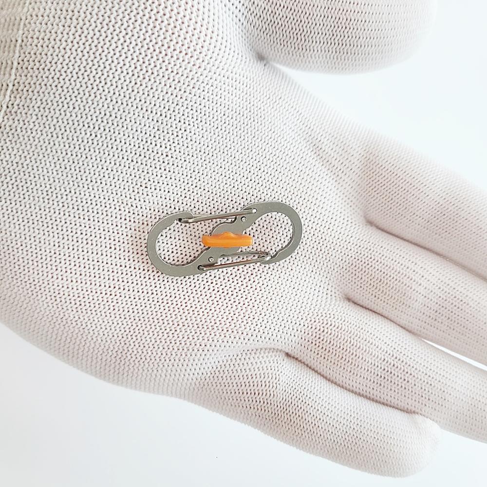 Mini S Carabiner Ultra Lightweight Small Camping Hook Silver