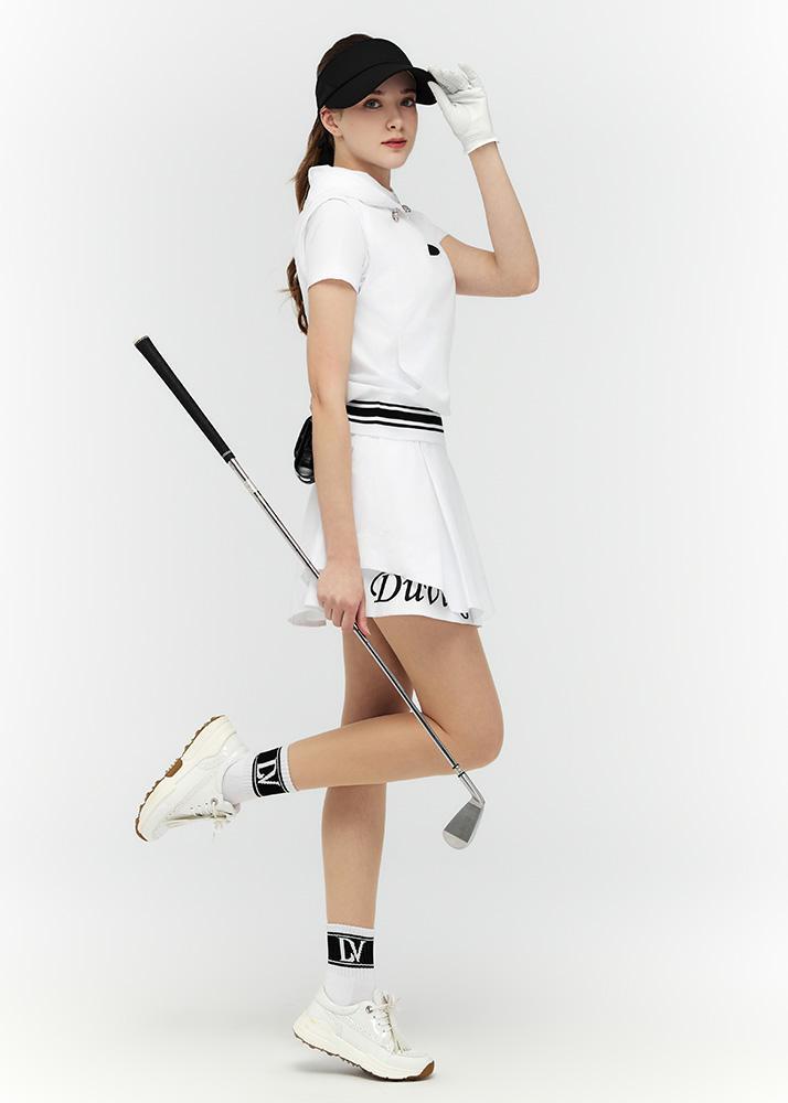 Double flare banded culottes - DF2WCU433M / WHITE