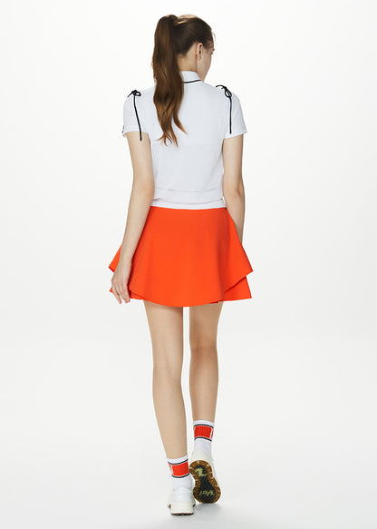 Double flare banded culottes - DF2WCU433R / ORANGE