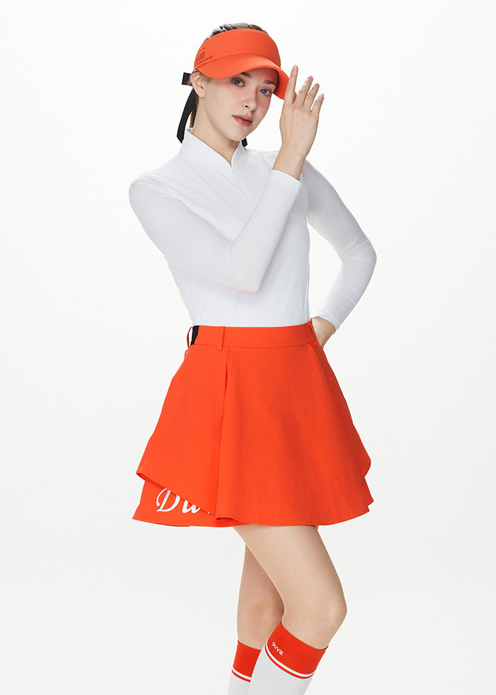 Double flare banded culottes - DF2WCU433R / ORANGE