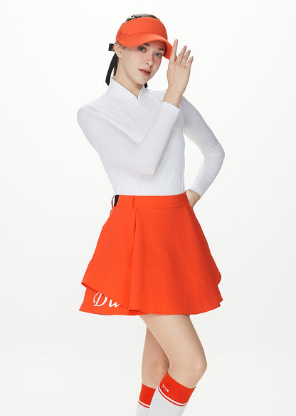 Double flare banded culottes - DF2WCU433R / ORANGE