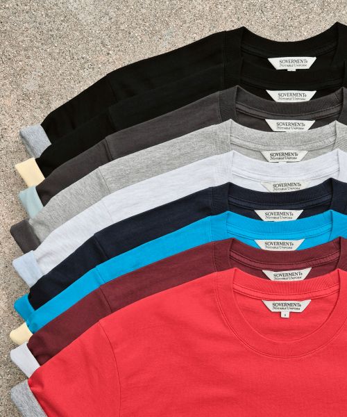 sovermentwithlomort Dryer Safe 3-Way Roll-Up Layered Soft T-Shirt [9 Colors]