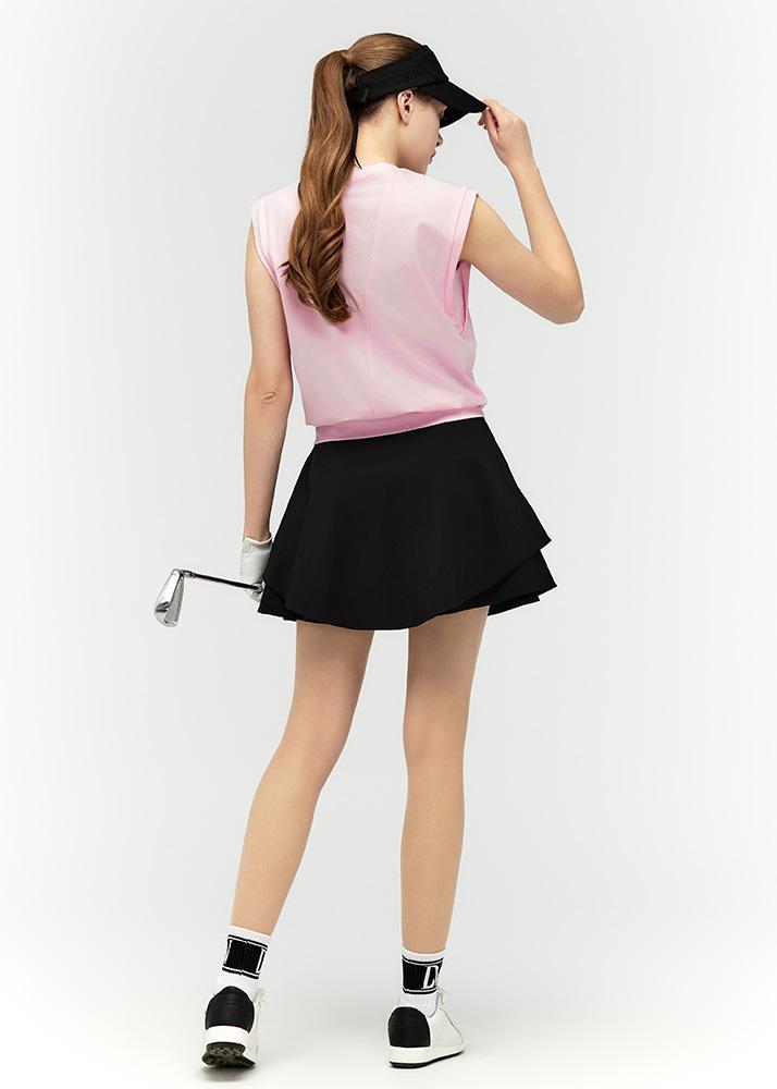 Double flare banded culottes - DF2WCU433M / BLACK
