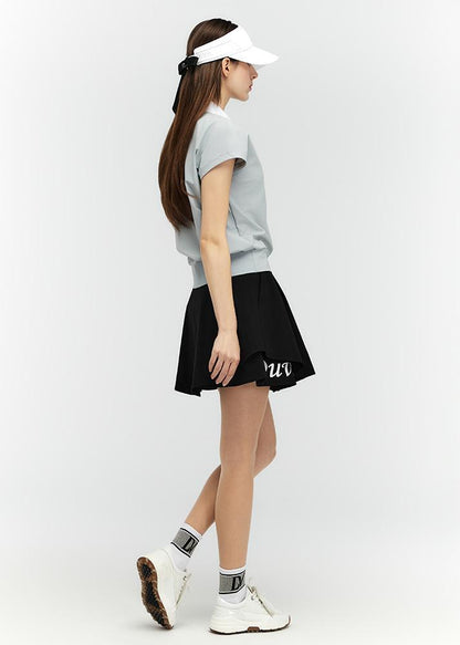 Double flare banded culottes - DF2WCU433M / BLACK
