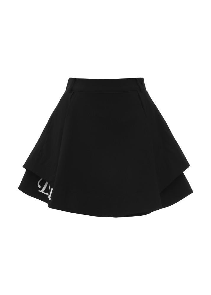 Double flare banded culottes - DF2WCU433M / BLACK