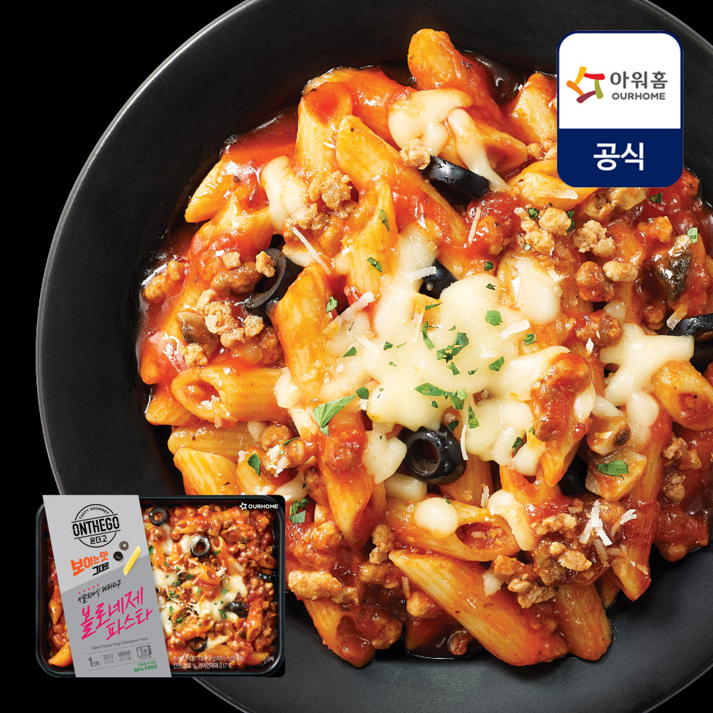 아워홈 온더고 직장인 냉동 도시락 라구 볼로네제 파스타 300g