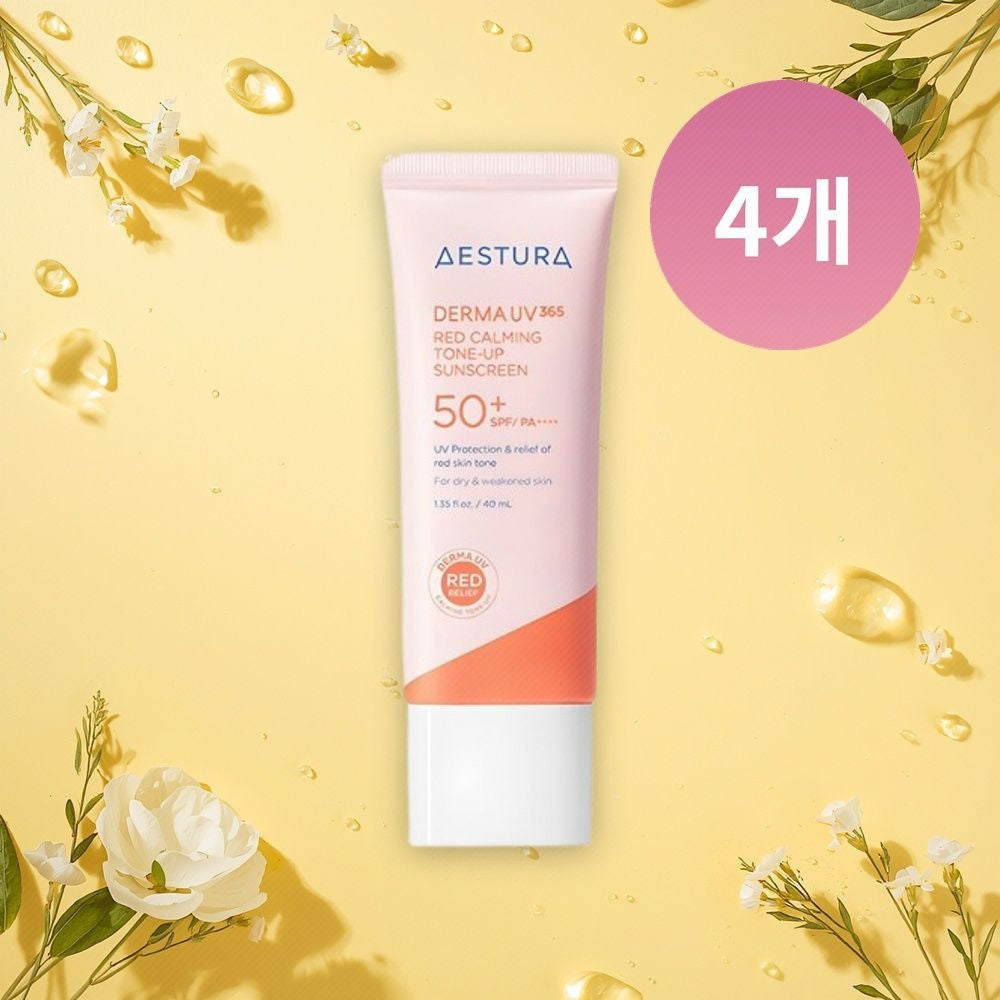 Aestura Derma UV 365 Red Calming Tone-up Sunscreen SPF50+ PA++++ 40ml 4ea