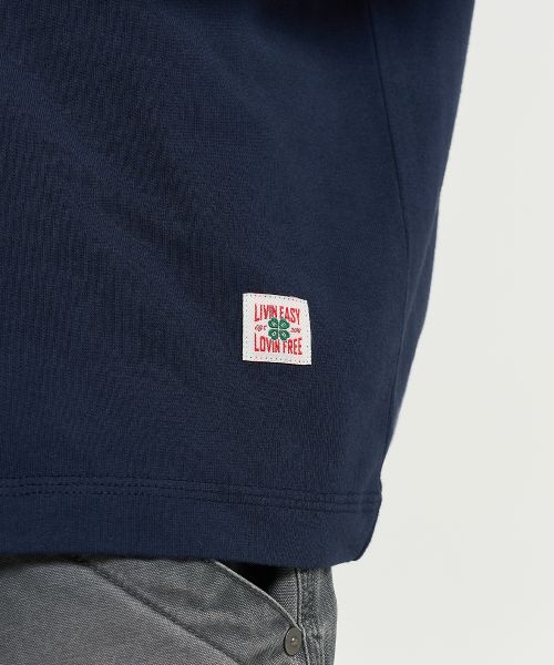 aecawhite AECA ON TRACK HALF SLEEVE TEE-NAVY